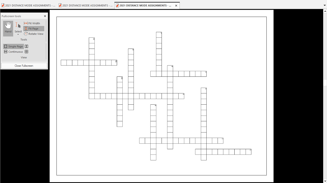 (12 marks) Complete the following puzzle ACROSS 4. Costs that vary in
