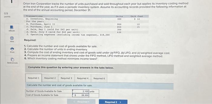 Keep getting it wrong please help 1. Calculate the number and cost