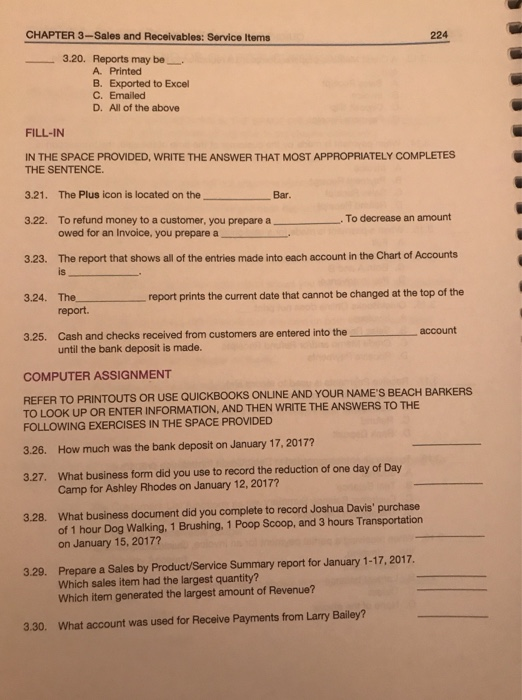 question numbers do not refer to the chapter objectives.) 3.01. An Invoice