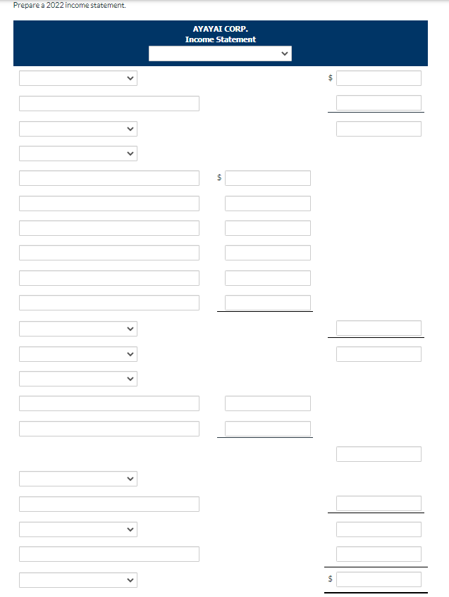 & \\ \hline & \\ \hline & \\ \hline \end{tabular} Accumulated Depreclation-Equipment