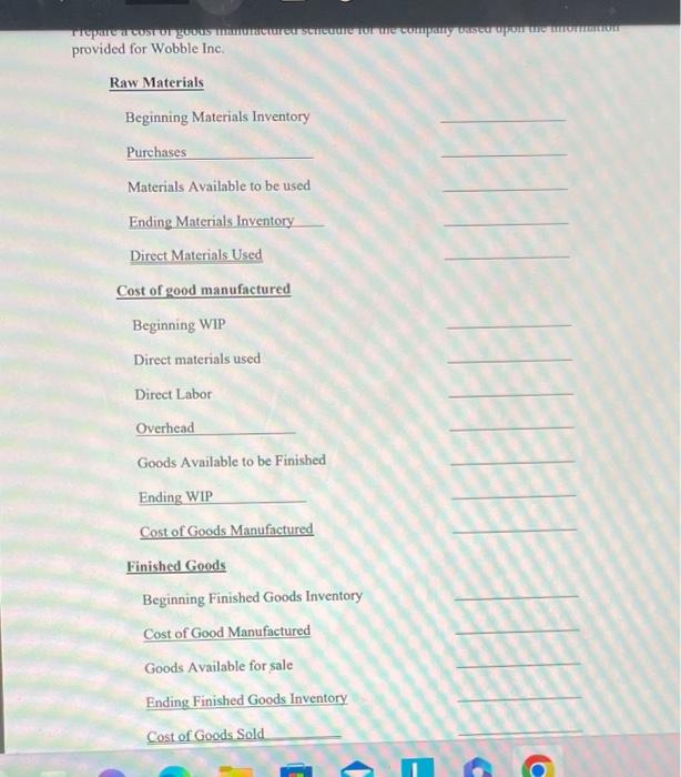 company costs for the month of May. Direct material purchases during the