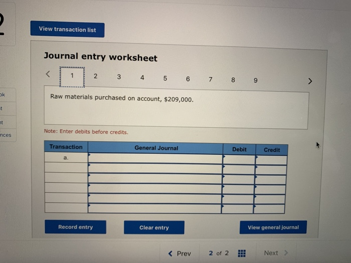 my v The Polaris Company uses a job-order costing system. The following