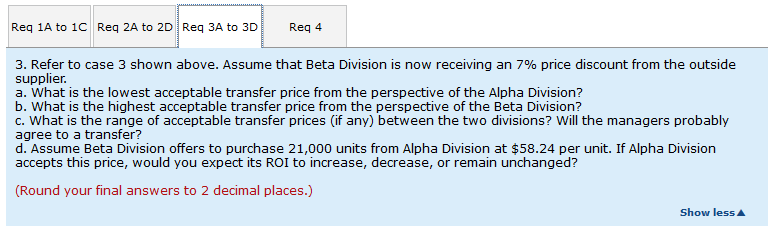 relative to the two divisions: Case 2 3 Alpha Division: Capacity in