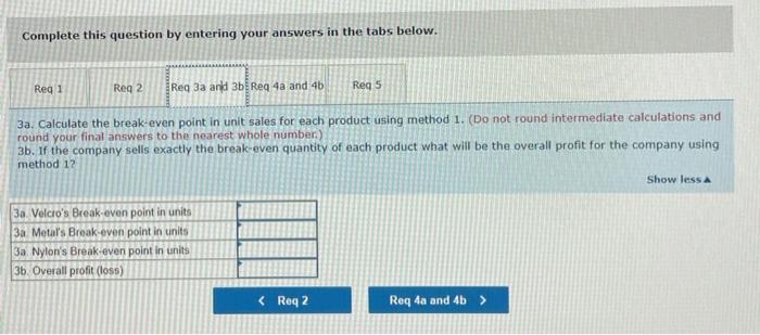 break-even point in dollar sales? (Round your intermediate calculations to 4 decimal