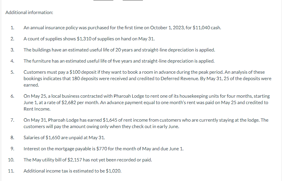 at its year end, May 31, 2024. The company adjusts its accounts