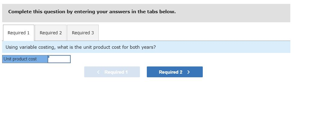 Company's first two years of operations, it reported absorption costing net operating