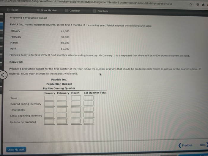  Assignment/takeAssignmentMain.do?invokerwassignments&takeAssignmentSessionLocator assignment-take&inprogress=false eBook Show Me How Calculator Print Item Preparing a