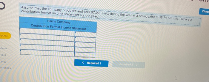 schedule of the company's total costs and costs per unit over the
