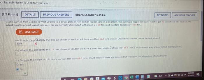 Stats problem need help with a and b our last submission is
