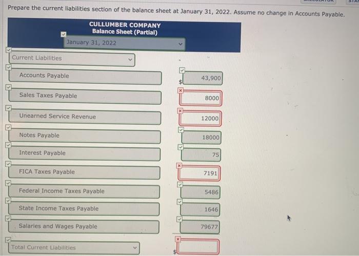 Unearned Service Revenue 20,400 During January, the following selected transactions occurred. Jan
