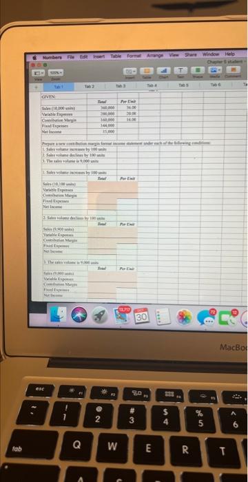  d) Variable expenses increase by 60 cents per unit, the selling