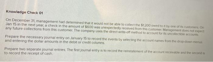 to it by one of its customers. On Jan 15 in the