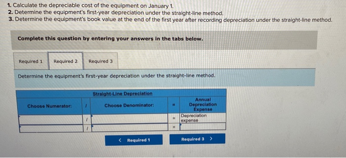 oversee the accounting for new equipment purchased on January 1 The founder