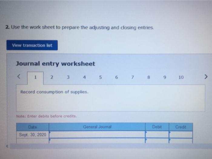 September 30, 2020 The beginning balance of the owner's capital account was