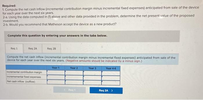 cost studies that revealed the following information: a. New equipment would have