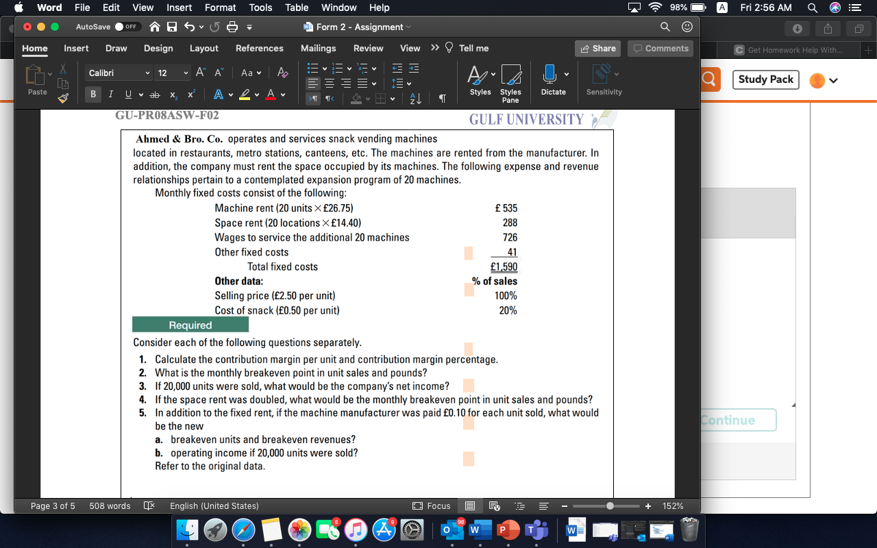  Word File Edit View Insert Format Tools Table Window Help 98%