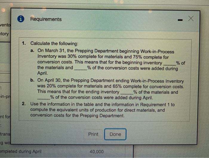 cost data follow for April 2018. (Click the icon to view the