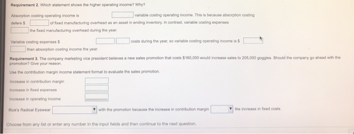 had no beginning inventory (Click the icon to view the data) Requirements