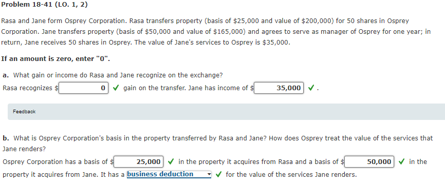  Please show the steps for why these are correct. Problem 18-41