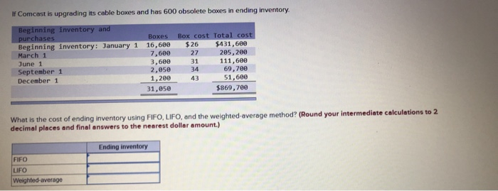  If Comcast is upgrading its cable boxes and has 600 obsolete