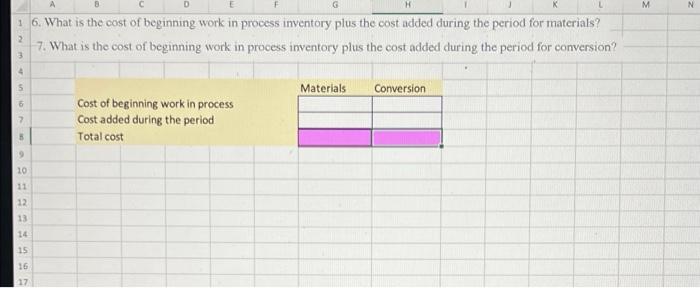 Mixing Department for June follows (all forthcoming questions pertain to June): 5