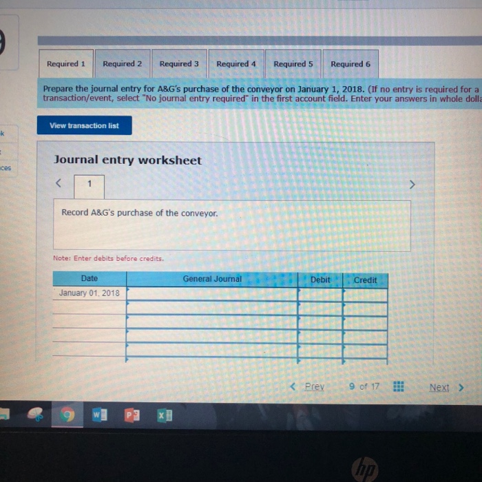 that was completed and ready for use on January 1, 2018 A&G