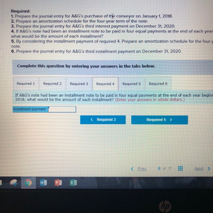 the note is to be repaid at the end of four years.
