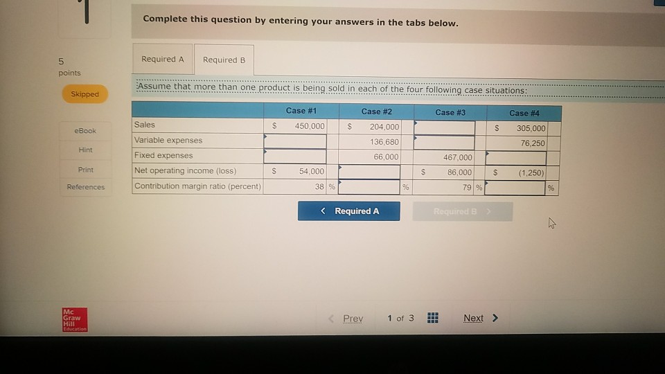 eight case situations below. Each case is independent of the others. (Hint: