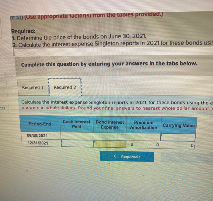 w 6 2. points On June 30, 2021, Singleton Computers issued 6%