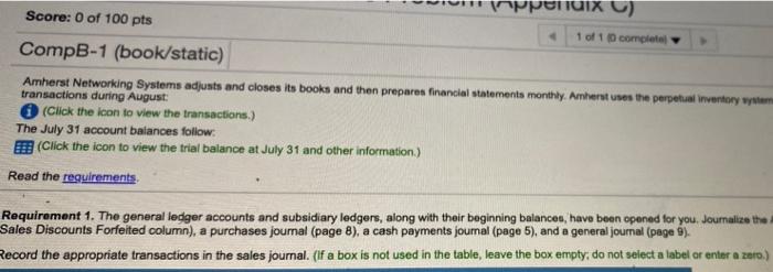 Issued check no. 682 for August office rent of $1,300. Issued check