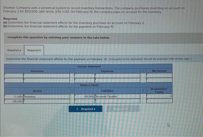 system to record inventory transactions. The company purchases inventory on account on