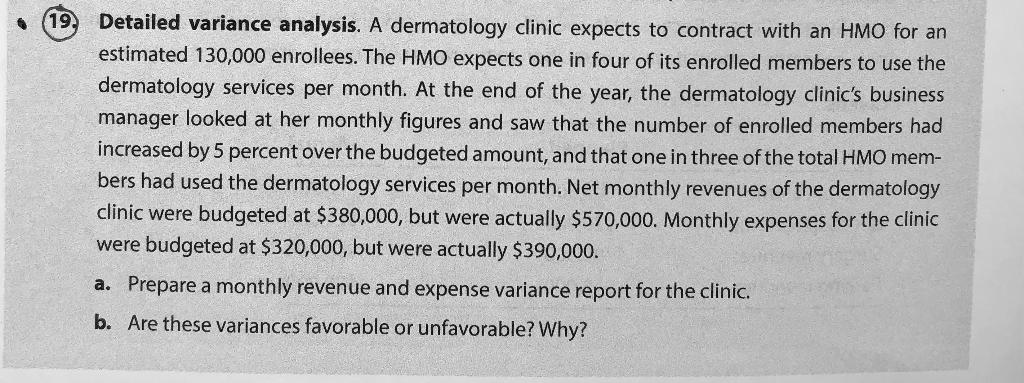 Please solve Question 19 (a, b) Please show all work 19 Detailed