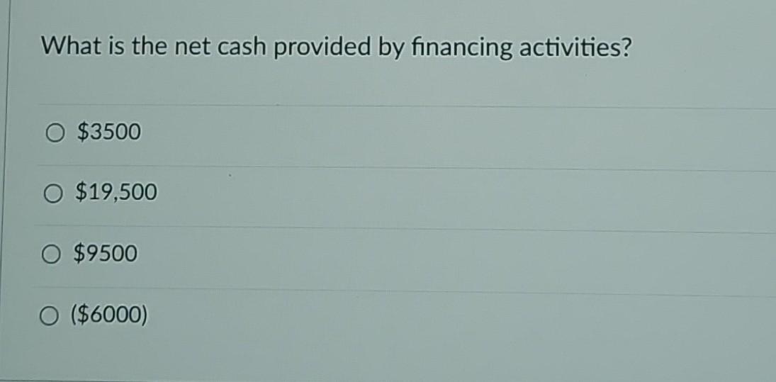 cash flows. Refer to the following information for the year: 1. Long-Term