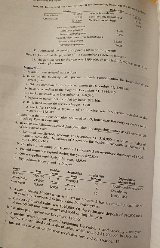 on pages 579 & 580 in accounting 27th edition warren/reeve/duchac Comprehensive Problem
