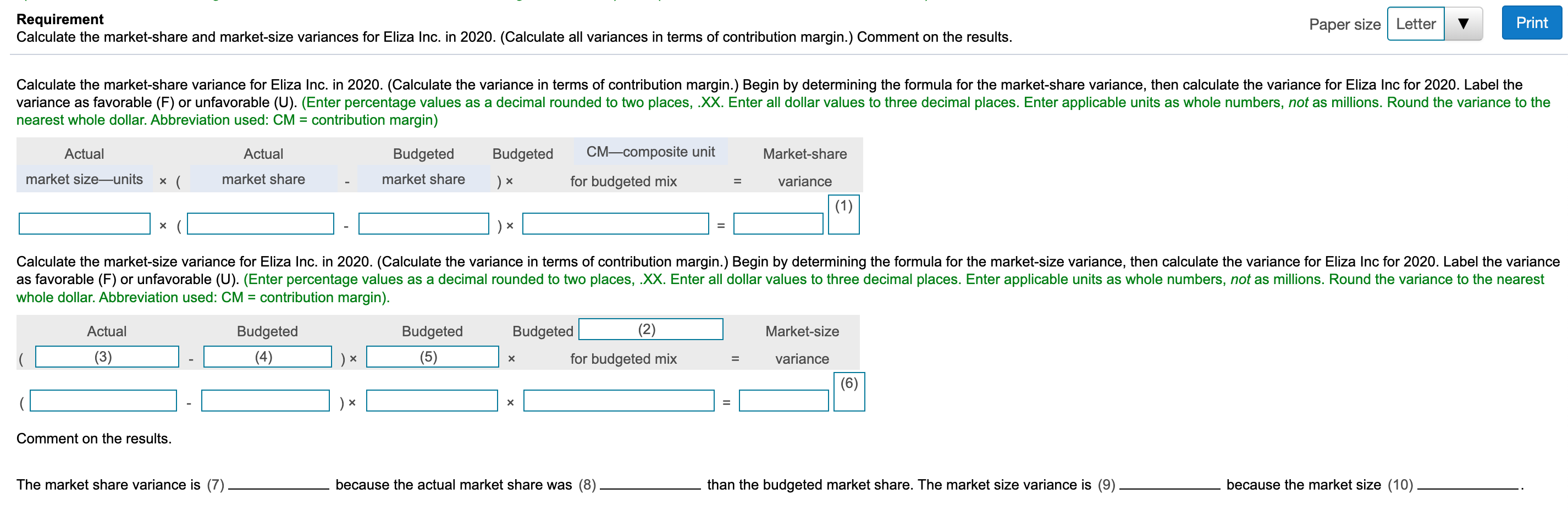 icon to view the budgeted and actual results.) (Click the icon to