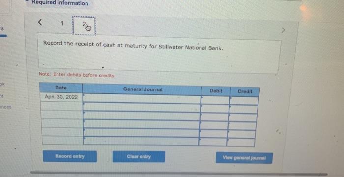 record the issuance of the note. (If no entry is required for