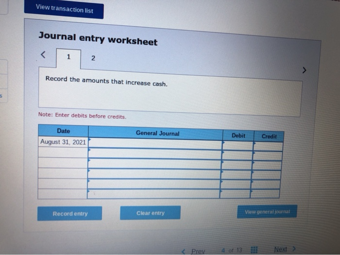31, 2021, the general ledger of The Dean Acting Academy shows a