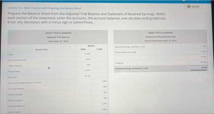 the account balances and calculate ending balances Enter any decreases with a