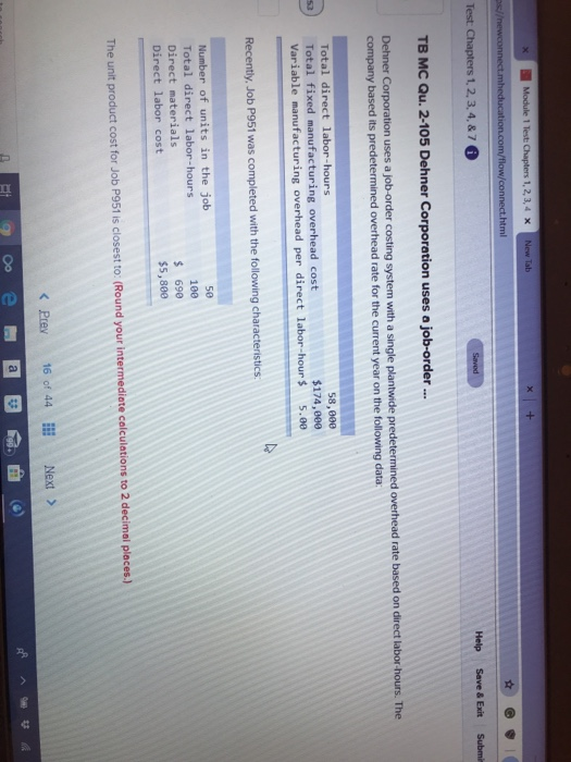  nnect.html Help Save &Exit Submi TB MC Qu. 2-105 Dehner Corporation