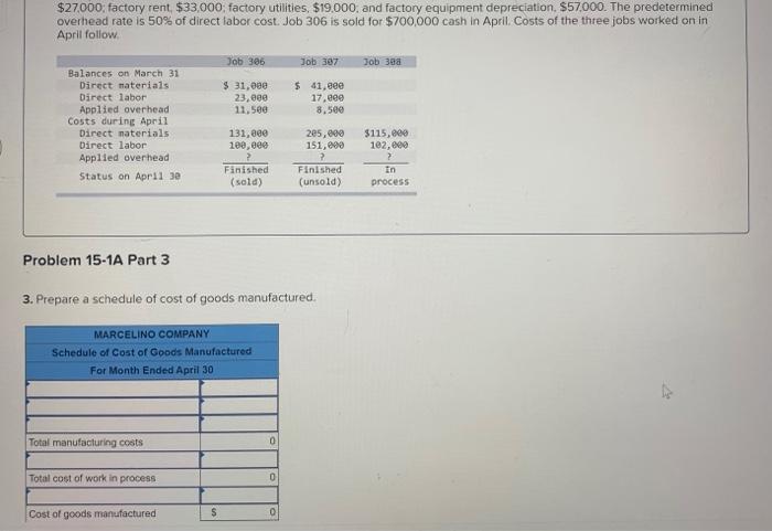 $82.000. Raw materials purchases in April are $530,000, and factory payroll cost