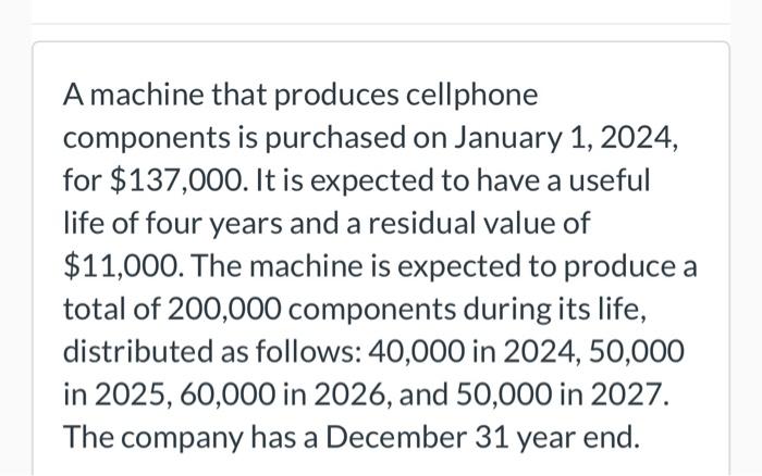  what method is used in first two years A machine that
