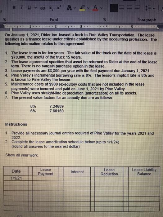  BIU , ab , *'A.A. Font Paragraph 12 3. 4 +