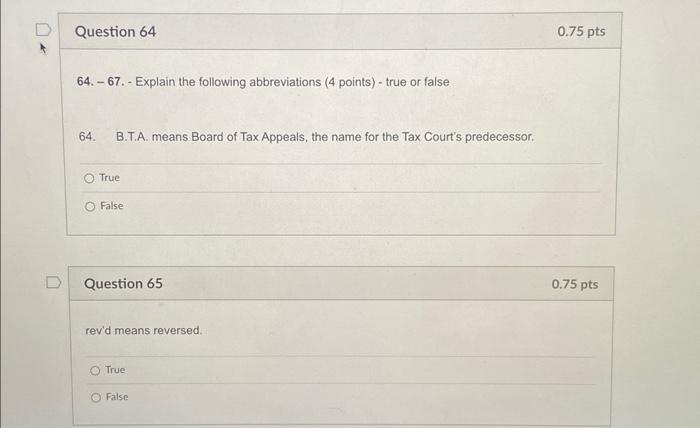  64. -67 . - Explain the following abbreviations (4 points) -