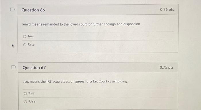 true or false 64. B.T.A. means Board of Tax Appeals, the name