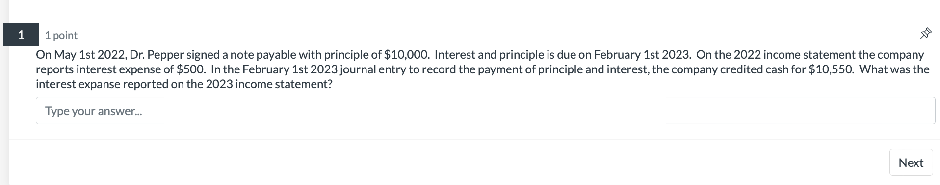  On May 1st 2022, Dr. Pepper signed a note payable with