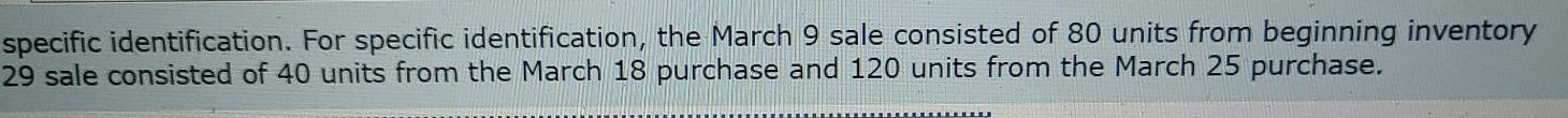 unit 400 units @ $55.00 per unit Date Activities Mar. 1 Beginning