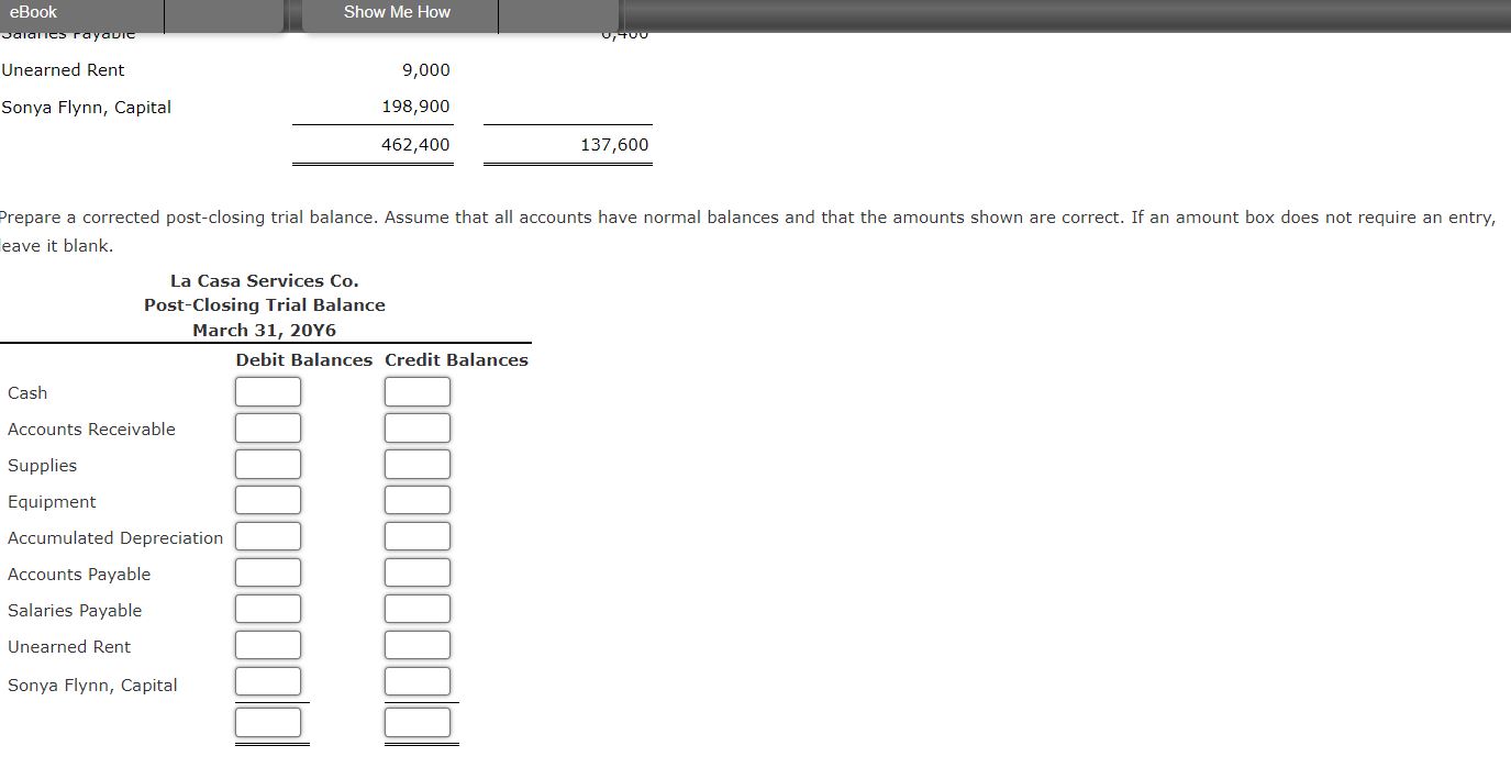prepared the following post-closing trial balance: Prepare a corrected post-closing trial balance.