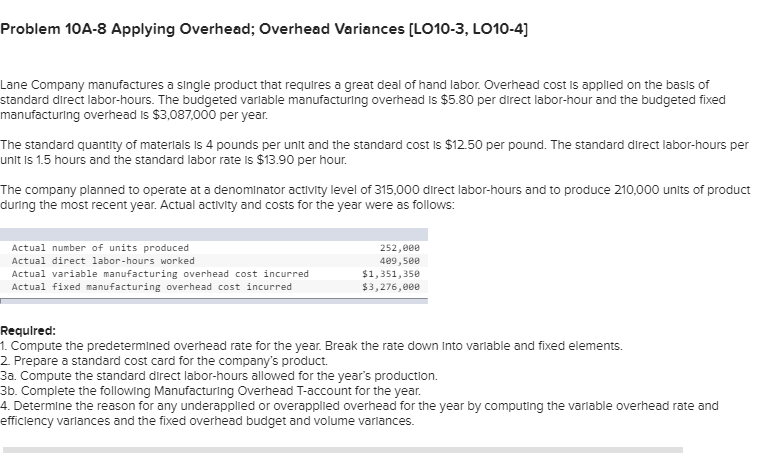  1. Predetermined Overhead Rate per dlh Variable Rate per dlh Fixed