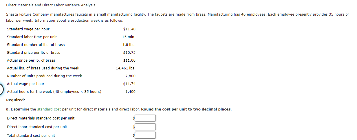 Hi, please help me solving this. Thank you!! Direct Materials and Direct