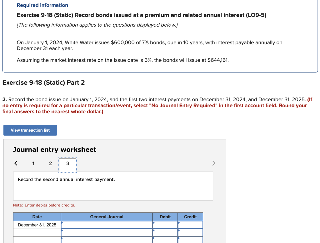 displayed below.] On January 1,2024 , White Water issues $600,000 of 7%
